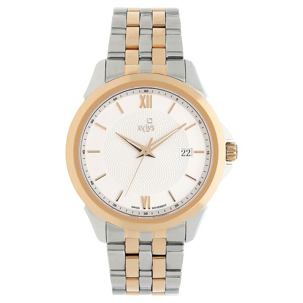 Xylys Swiss Analog with Date Two Toned Stainless Steel Strap White Dial Watch For Men - image number 0