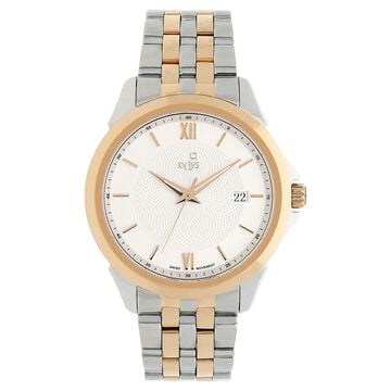 Xylys Quartz Analog with Date White Dial Stainless Steel Strap Watch for Men