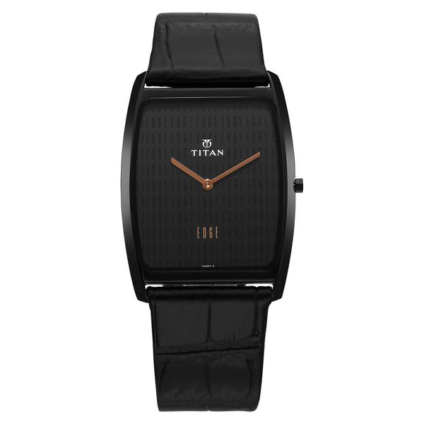 Titan Edge Black Dial Analog Leather Strap watch for Men - image number 0