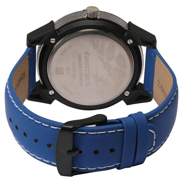 Fastrack Quartz Analog Silver Dial Leather Strap Watch for Guys - image number 4