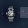 Titan Skeletal Automatic Blue Dial Blue Stainless Steel Strap Watch for Men - image number 8