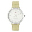 Tommy Hilfiger Quartz Analog White Dial Leather Strap Watch for Women - image number 0