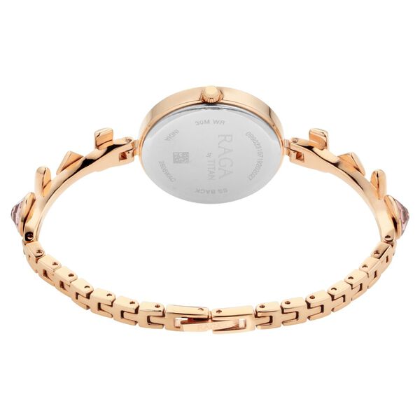 Titan Raga Facets Rose Gold Dial Women Watch With Stainless Steel Strap - image number 4