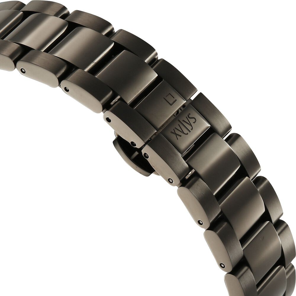 ☆ Buy Online Xylys Swiss Quartz Grey Dial Grey Stainless Steel Strap