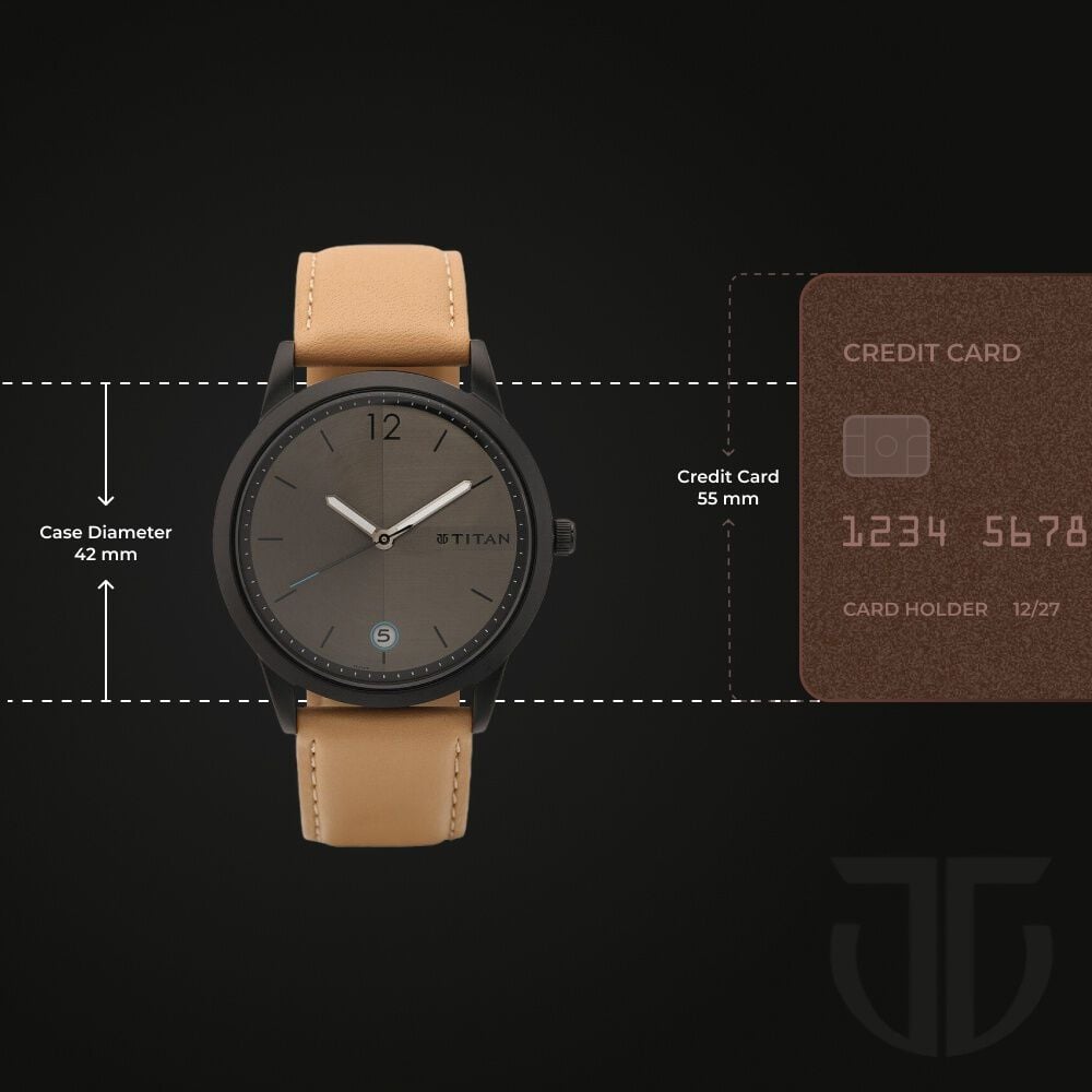 Buy Online Titan Men's Timeless Style Watch: Refined Anthracite