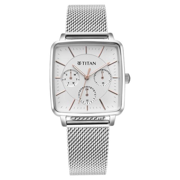 Titan Avant Garde Silver Dial Quartz Multifunction Stainless Steel Strap watch for Women - image number 1