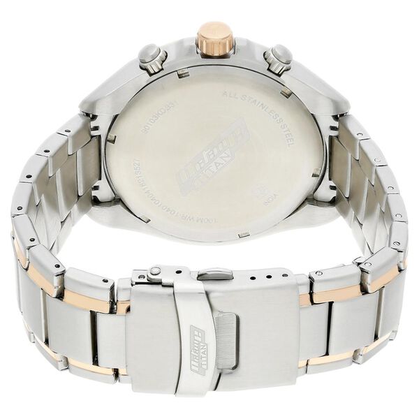 Titan Octane White Dial Chrono Stainless Strap watch for Men - image number 4