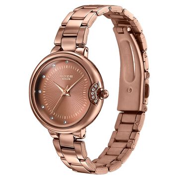 Poze By Sonata Quartz Analog Brown Dial Brown Metal Strap Watch For Women