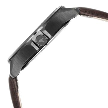 Fastrack Groove Quartz Analog with Date Two Toned Dial Brown Leather Strap Watch For Guys