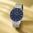 Sonata Poze Quartz Analog Blue Round Dial Silver Metal Strap Watch For Men - image number 0