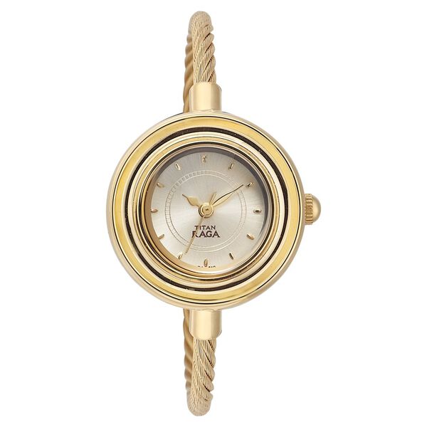 Titan Quartz Analog Champagne Dial Watch for Women - image number 0