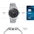 Sonata Jashn Quartz Analog Black Dial Silver Metal Strap Watch For Men - image number 3