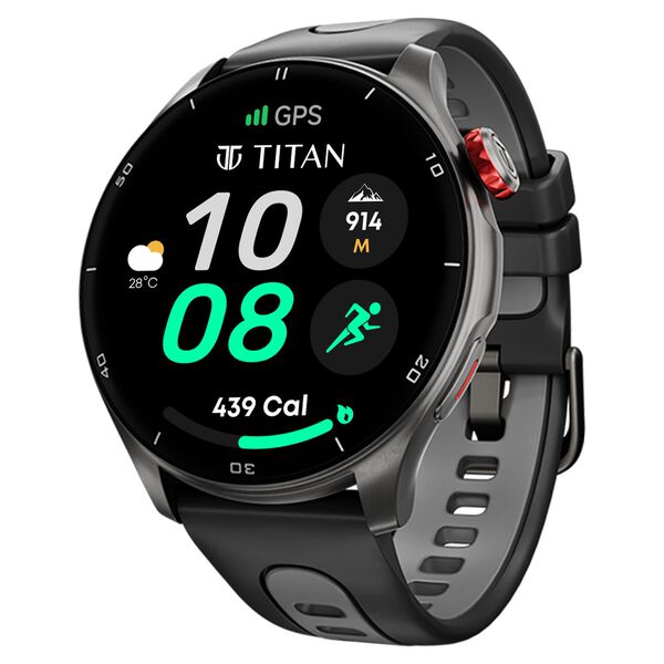 Titan Celestor Advanced GPS & Barometer 3.6 CM AMOLED Display with AOD, Piezoelectric Functional Crown Black Eclipse. - image number 0
