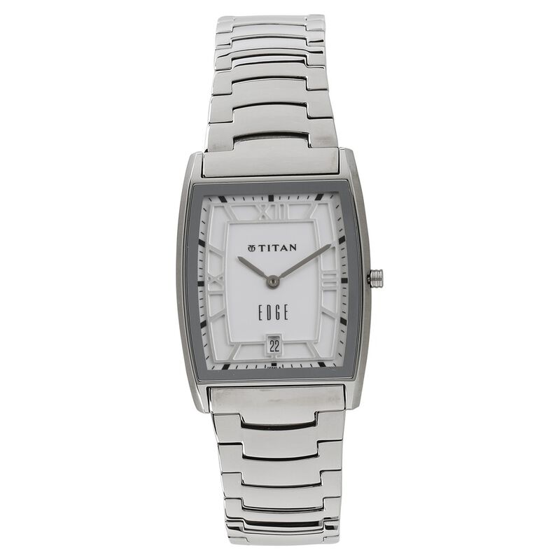 Titan Edge White Dial Analog with Date Stainless Steel Strap watch for Men - image number 0