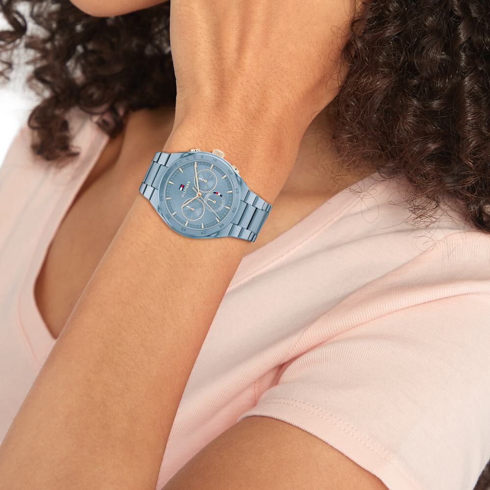 Tommy hilfiger ladies watch red and blue on sale strap
