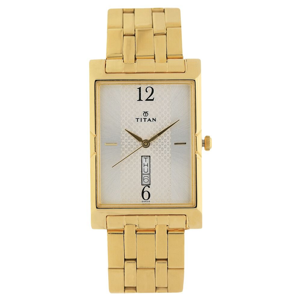 Buy Online Titan Quartz Analog with Day and Date Silver Dial Stainless Steel Strap Watch for Men nj1641ym01 Titan