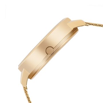 Olivia Burton Quartz Analog Golden Dial Stainless Steel Strap Watch for Women