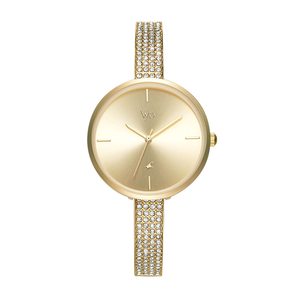 Fastrack watch golden deals