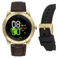 Kenneth Cole Smart Black Dial Silicone Strap Unisex Watch With Brown Strap - image number 0