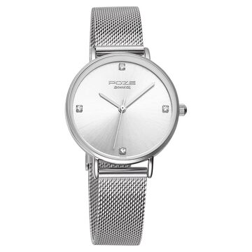 Poze by Sonata Quartz Analog Silver Dial Stainless Steel Strap Watch for Women