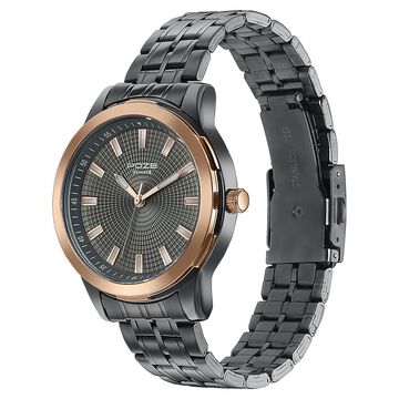 Sonata Poze Quartz Analog Grey Dial Grey Metal Strap Watch For Men