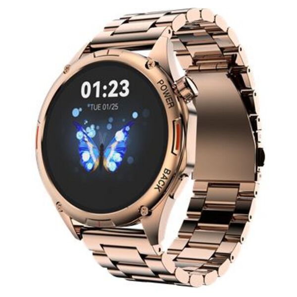 Fastrack Marvellous FX1 Unisex Smart Watch With Rose Gold Metal Strap - image number 1