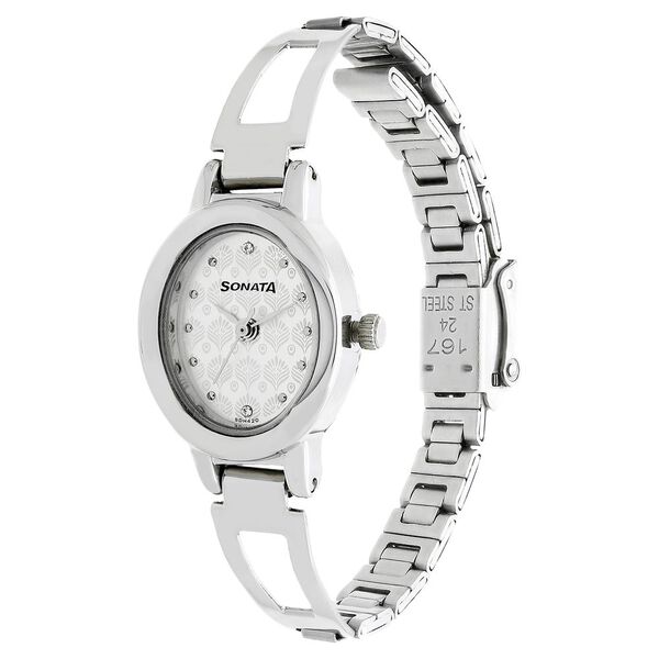 Sonata Pankh Silver Dial Women Watch With Stainless Steel Strap - image number 2