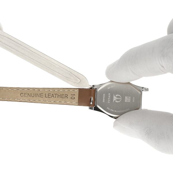 10 mm Brown Genuine Leather Strap for Women - image number 5