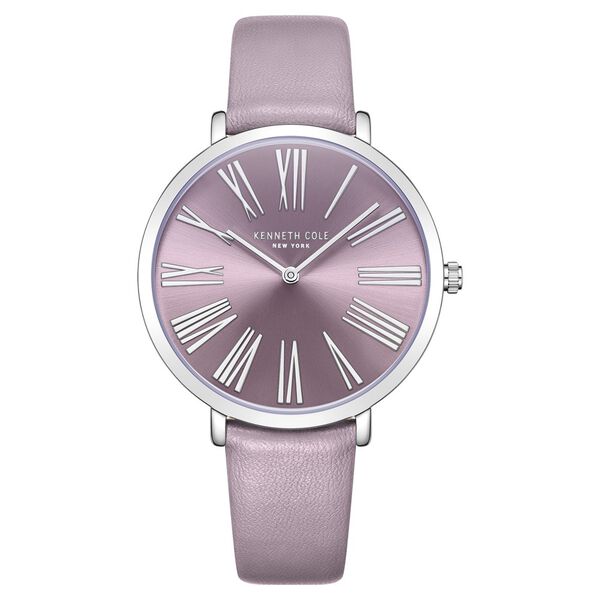 Kenneth Cole Quartz Analog Purple Dial Purple Leather Strap Watch for Women - image number 0