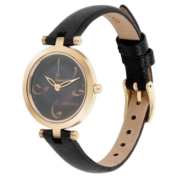 Titan Nebula Calligraphy Quartz Analog 18 Karat Solid Gold Watch for Women - image number 3