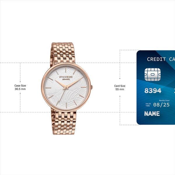 Sonata Poze Quartz Analog White Dial Stainless Steel Strap Watch For Women - image number 3