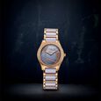 Xylys Swiss Analog Shimmer Swiss Steel & Ceramic Mother of Pearl Lilac Dial Watch for Women - image number 5