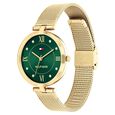 Tommy Hilfiger Quartz Analog Green Dial Golden Stainless Steel Strap Watch for Women - image number 1
