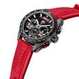 Ducati Quartz Chronograph Black Dial Red Silicone Strap Watch For Men - image number 1