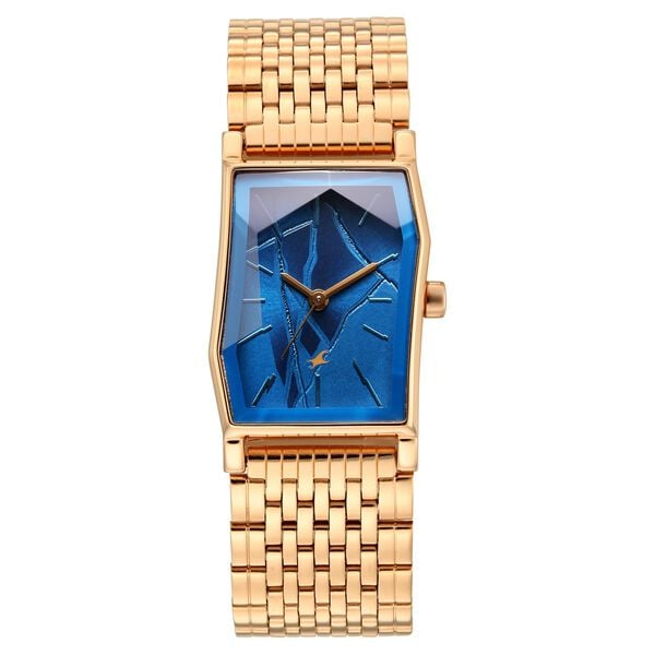Fastrack Oceanyx 2.0 Analog Watch for Women with Blue Dial & Rose Gold Metal Strap - image number 0