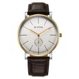 Titan Elegance Analog with Small Second and White Dial Brown Leather Strap Watch for Men - image number 1