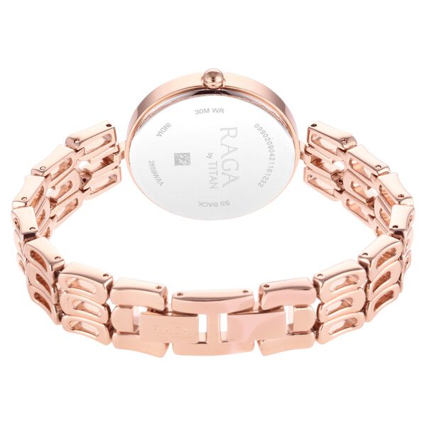 Titan Raga Chic Mother Of Pearl Dial Women Watch With Metal Strap - image number 4