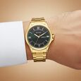 Titan Karishma Quartz Analog with Day and Date Green Dial Golden Stainless Steel Strap Watch For Men - image number 7
