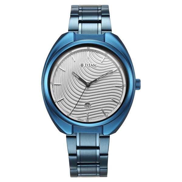 Titan Quartz Analog Silver White Dial Stainless Steel Strap Watch for Men - image number 1