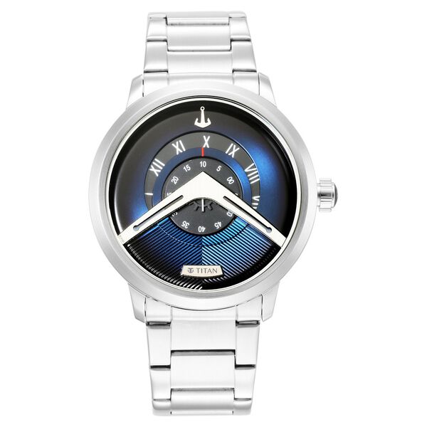 Titan Maritime Quartz Analog Blue Dial Stainless Steel Strap Watch for Men - image number 1