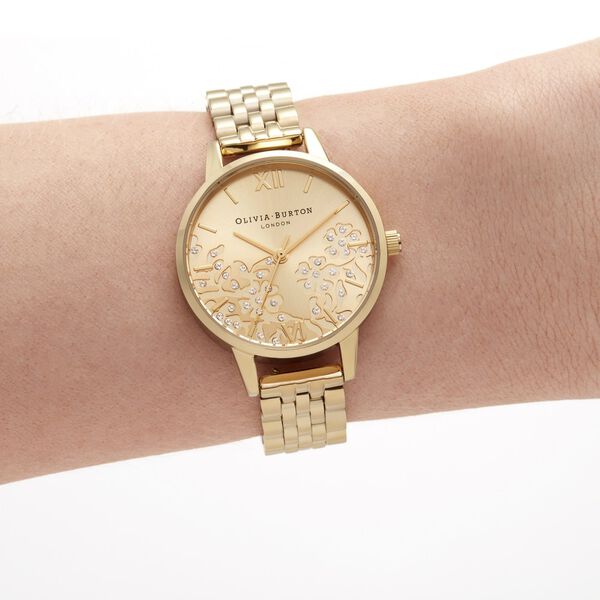 Olivia Burton Quartz Analog Golden Dial Stainless Steel Strap Watch for Women - image number 3