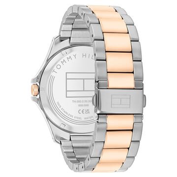 Tommy Hilfiger Quartz Analog Black Dial Two Toned Stainless Steel Strap Watch For Men