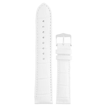 20 mm White Genuine Leather Straps for Men