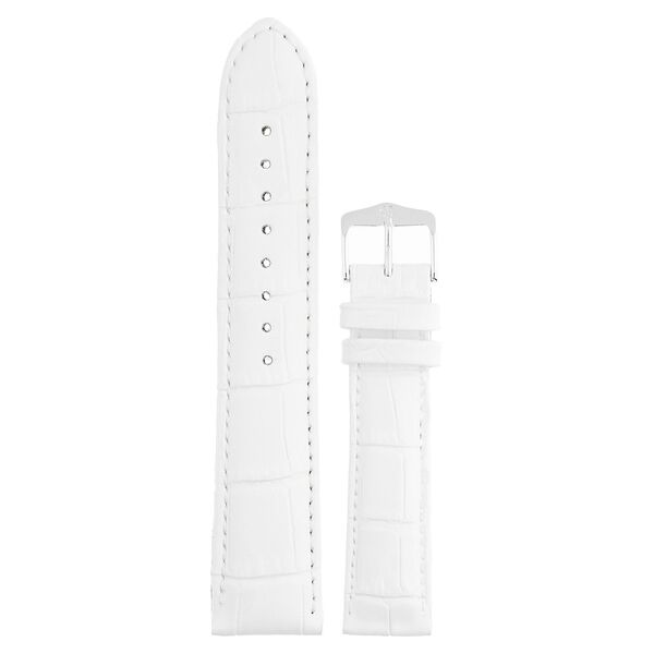 20 mm White Genuine Leather Straps for Men - image number 0