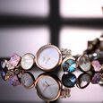 Titan Raga Moments Of Joy Quartz Analog Mother of Pearl Round Dial Rose Gold Metal Strap Watch For Women - image number 1