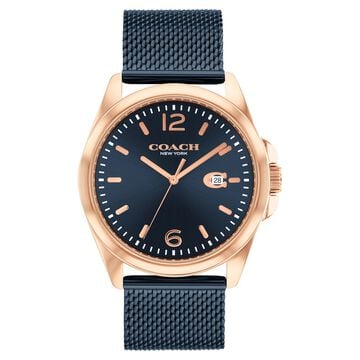 Coach Quartz Analog Blue Dial Stainless Steel Strap Watch for Men