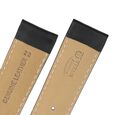 22 mm Black Genuine Leather Straps for Men - image number 4