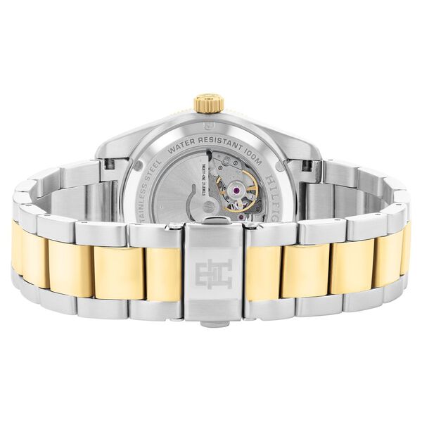 Tommy Hilfiger Automatic Black Dial Two Toned Color Stainless Steel Strap Watch For Men - image number 2
