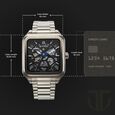 Titan Shaped Automatics Anthracite Dial Grey Stainless Steel Strap watch for Men - image number 2