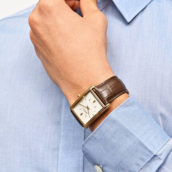 Titan Nebula Art Deco 18k Gold Analog Watch for Men  - image number 5